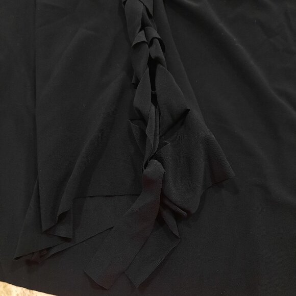 Vtg Y2K black stretch cowl neck top w/ braided arm - Kiwi brand - Picture 7 of 11